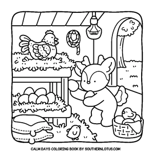Free Calm Days Coloring Book - 4