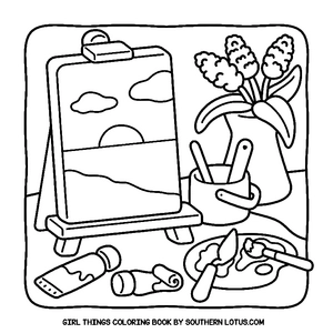 Free Girl Things Coloring Book - 5