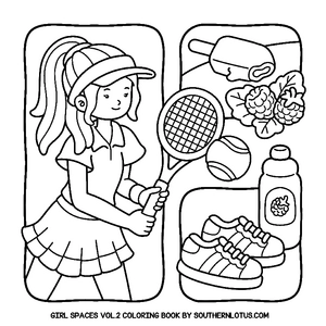 Free Girl Spaces Vol.2 Coloring Book - 1