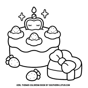 Free Girl Things Coloring Book - 7
