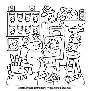 Free Calm Days Coloring Book - 8