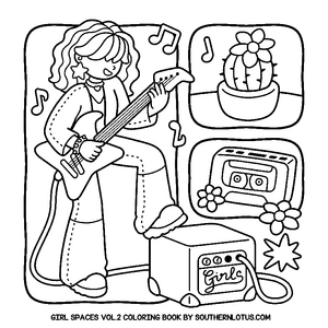 Free Girl Spaces Vol.2 Coloring Book - 2