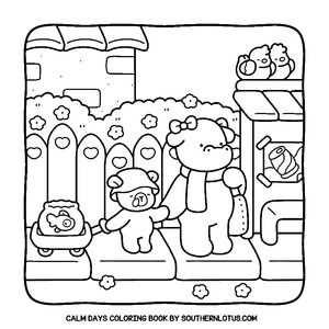 Free Calm Days Coloring Book - 9
