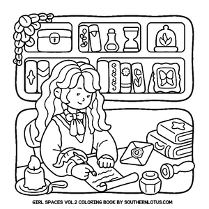 Free Girl Spaces Vol.2 Coloring Book - 3
