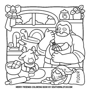 Free Merry Friends Coloring Book - 0