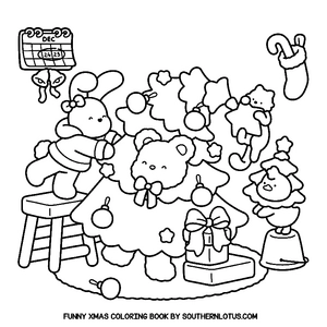 Free Funny Xmas Coloring Book - 0