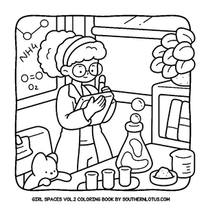 Free Girl Spaces Vol.2 Coloring Book - 4