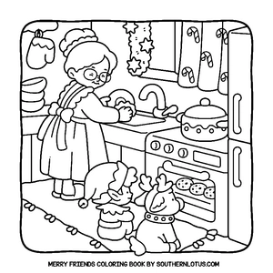 Free Merry Friends Coloring Book - 1