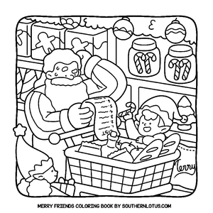 Free Merry Friends Coloring Book - 2