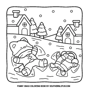 Free Funny Xmas Coloring Book - 2
