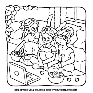 Free Girl Spaces Vol.2 Coloring Book - 6