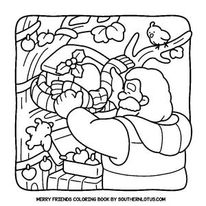 Free Merry Friends Coloring Book - 3