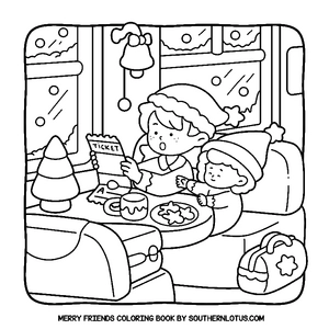 Free Merry Friends Coloring Book - 4