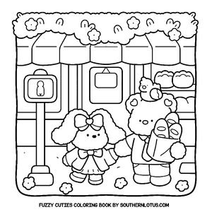 Free Fuzzy Cuties Coloring Book - 5