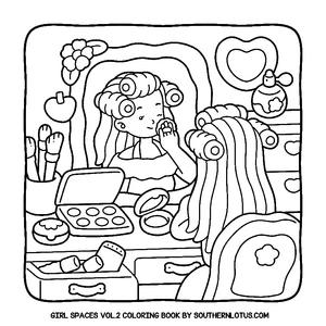 Free Girl Spaces Vol.2 Coloring Book - 8
