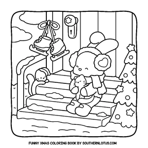 Free Funny Xmas Coloring Book - 4