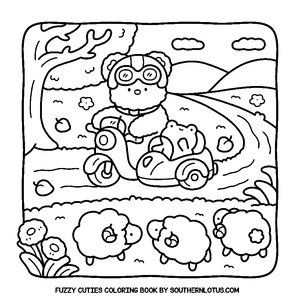 Free Fuzzy Cuties Coloring Book - 6