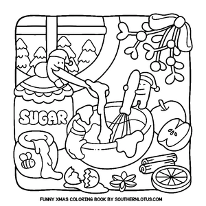 Free Funny Xmas Coloring Book - 5