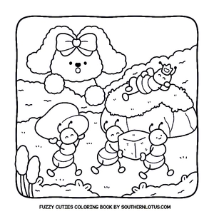 Free Fuzzy Cuties Coloring Book - 7