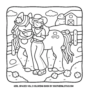 Free Girl Spaces Vol.2 Coloring Book - 9