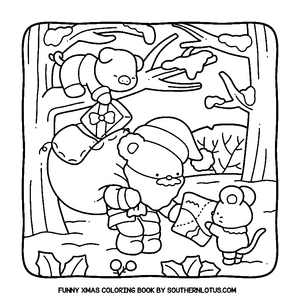 Free Funny Xmas Coloring Book - 7