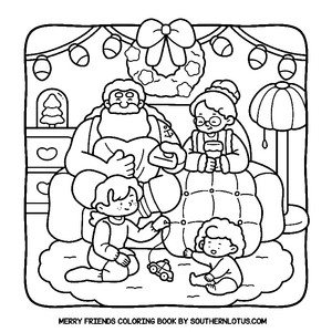 Free Merry Friends Coloring Book - 8