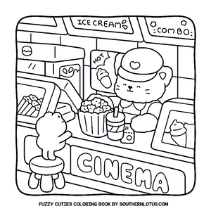 Free Fuzzy Cuties Coloring Book - 8
