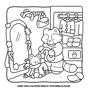 Free Funny Xmas Coloring Book - 8