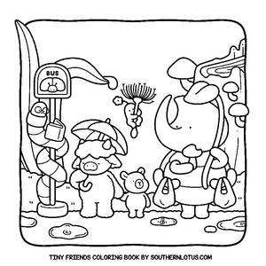 Free Tiny Friends Coloring Book - 0