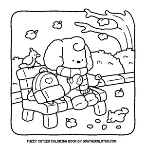 Free Fuzzy Cuties Coloring Book - 9