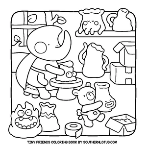 Free Tiny Friends Coloring Book - 2