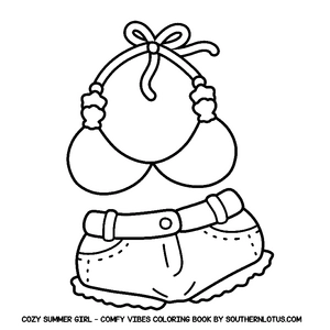 Free Comfy Vibes: Cozy Summer Girl Coloring Book - 2