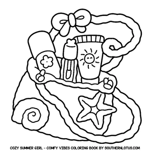 Free Comfy Vibes: Cozy Summer Girl Coloring Book - 3