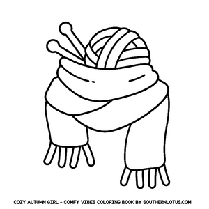 Free Comfy Vibes: Cozy Autumn Girl Coloring Book - 4