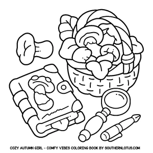 Free Comfy Vibes: Cozy Autumn Girl Coloring Book - 6