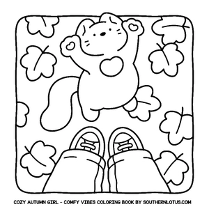 Free Comfy Vibes: Cozy Autumn Girl Coloring Book - 7
