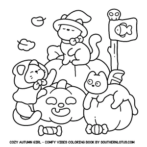 Free Comfy Vibes: Cozy Autumn Girl Coloring Book - 9