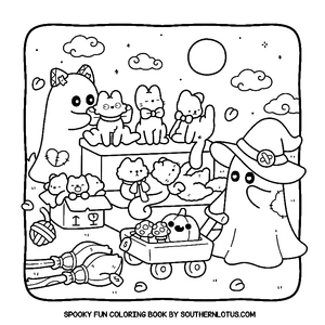 Free Spooky Fun Coloring Book - 0