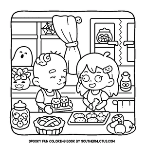 Free Spooky Fun Coloring Book - 1