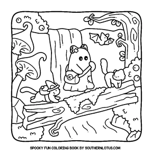 Free Spooky Fun Coloring Book - 3