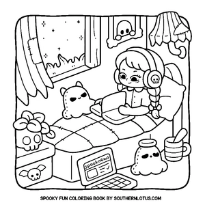 Free Spooky Fun Coloring Book - 5