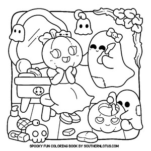 Free Spooky Fun Coloring Book - 6