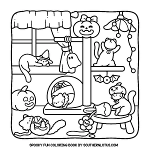 Free Spooky Fun Coloring Book - 7