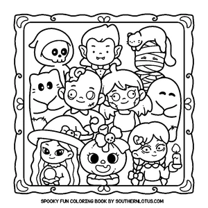 Free Spooky Fun Coloring Book - 9