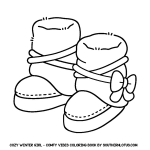 Free Comfy Vibes: Cozy Winter Girl Coloring Book - 0