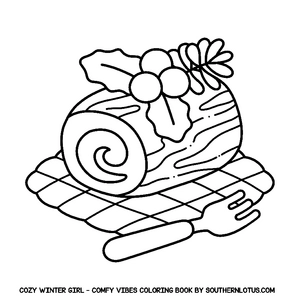 Free Comfy Vibes: Cozy Winter Girl Coloring Book - 2