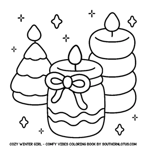 Free Comfy Vibes: Cozy Winter Girl Coloring Book - 3