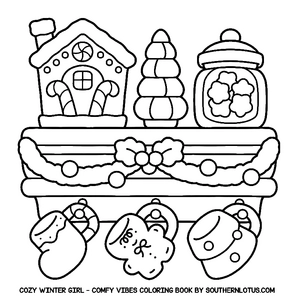 Free Comfy Vibes: Cozy Winter Girl Coloring Book - 5