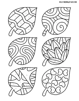 Free Color by Number Mindfulness Patterns Coloring Book - 3