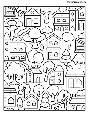 Free Color by Number Mindfulness Patterns Coloring Book - 6